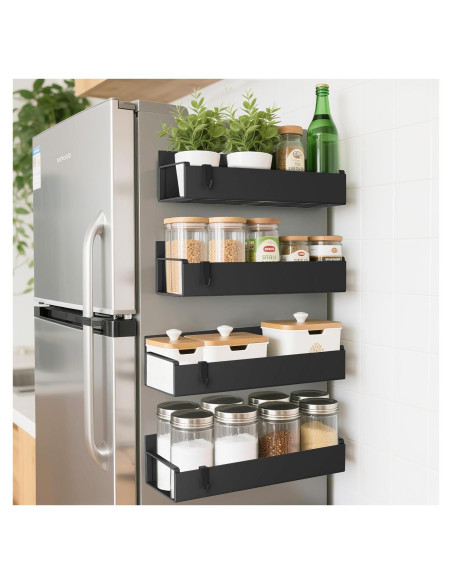 Organizador de Especias Magnético ITHWIU 4 Paquetes 21.6x26.9cm Organizador de Especias Magnético ITHWIU 4 Paquetes 21.6x26.9cm