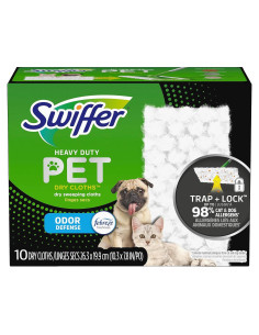 Paños Secos Swiffer Sweeper Pet Heavy Duty 10 Unidades