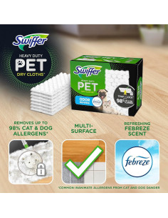 Paños Secos Swiffer Sweeper Pet Heavy Duty 10 Unidades 2