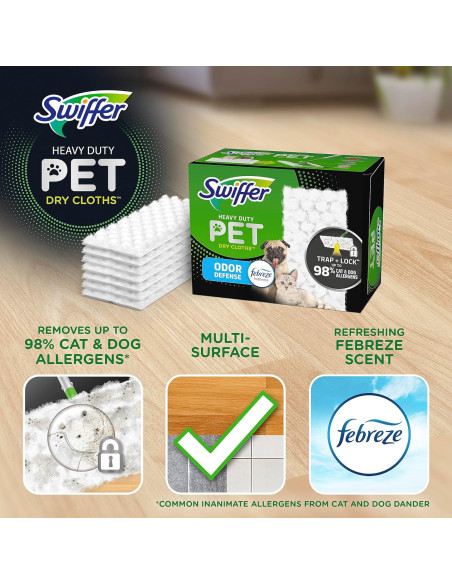 Paños Secos Swiffer Sweeper Pet Heavy Duty 10 Unidades Paños Secos Swiffer Sweeper Pet Heavy Duty 10 Unidades
