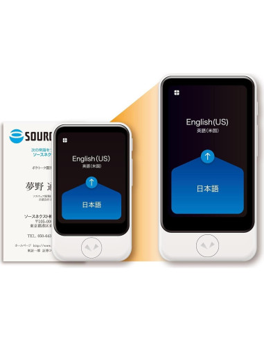 Pocketalk Plus - Traductor de voz y cámara 84 idiomas