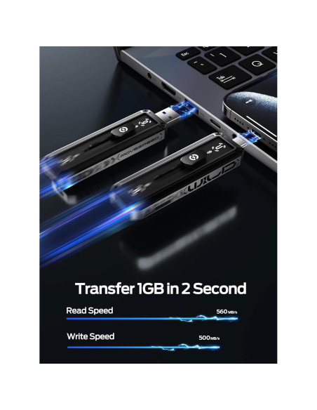 SSD Externo MOVE SPEED 1TB USB 3.2 Doble Puerto 560MB/s SSD Externo MOVE SPEED 1TB USB 3.2 Doble Puerto 560MB/s
