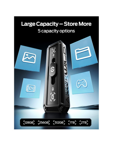 SSD Externo MOVE SPEED 1TB USB 3.2 Doble Puerto 560MB/s
