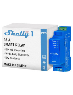 Interruptor inteligente Shelly Pro 1 | Wi-Fi y LAN | 16A