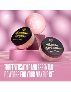 W7 Polvo Suelto Trio - 3 Tonos Banana, Nude y Rosa - Fijador Ultra-Fino 2