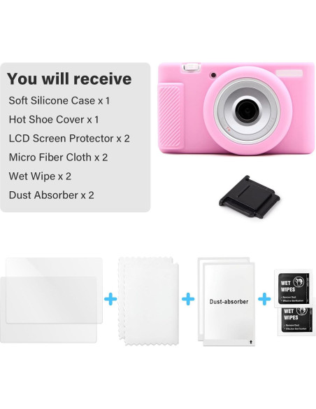 Kit de Accesorios para Cámara Sony ZV-1F - Funda Silicona Rosa Kit de Accesorios para Cámara Sony ZV-1F - Funda Silicona Rosa
