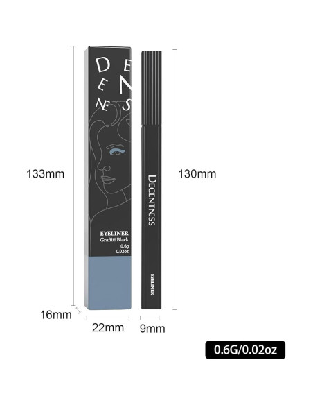 Delineador Líquido Negro Vivacious Cosmetics 0.59 ml Punta Fina Delineador Líquido Negro Vivacious Cosmetics 0.59 ml Punta Fina