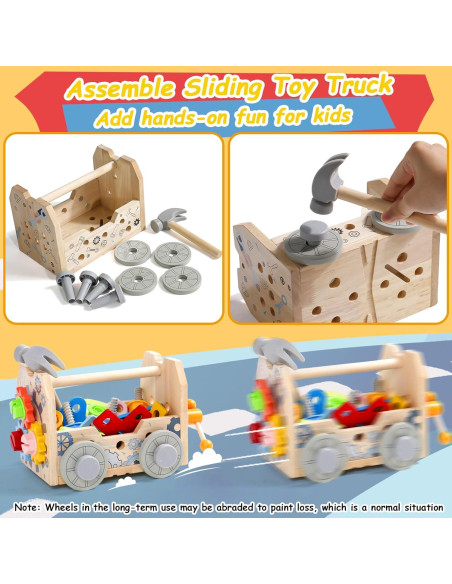 Juego de Herramientas de Madera XI para Niños 52 PCS Juego de Herramientas de Madera XI para Niños 52 PCS