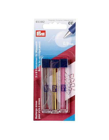 Recargas de cartucho TOKO-Kurzwaren 0.9mm surtido 3 colores