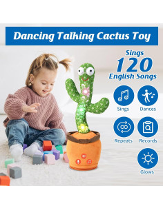 Juguete Cactus Hablante SANJOIN 120 Canciones para Bebés 2