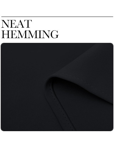 Cortinas Opacas Térmicas NICETOWN 106.68x160 cm 2 Paneles Negro