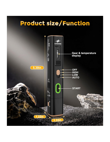 Cuchillo Ultrasonido 35W TURNRISE con Pantalla OLED y 50 Cuchillas