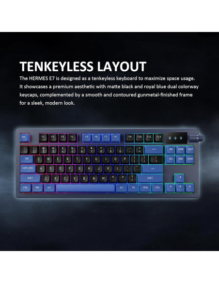 Teclado Mecánico GAMDIAS HERMES E7 RGB Tenkeyless PBT Teclado Mecánico GAMDIAS HERMES E7 RGB Tenkeyless PBT