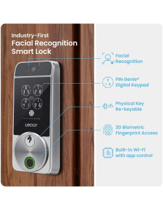 Cerradura Inteligente Lockly Visage Zeno, Reconocimiento Facial, Wi-Fi 2