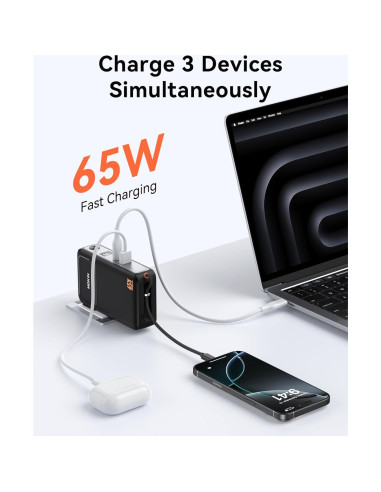 Cargador Portátil 3 en 1 C-Smartlink 10000mAh USB-C 65W
