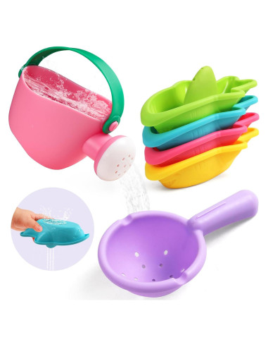 Juguetes de baño Fajiabao 6 PCS para bebés 12-18 meses
