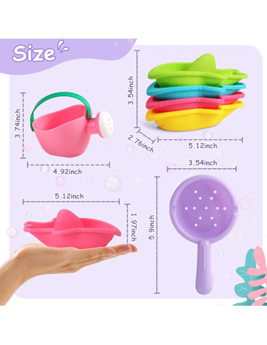 Juguetes de baño Fajiabao 6 PCS para bebés 12-18 meses