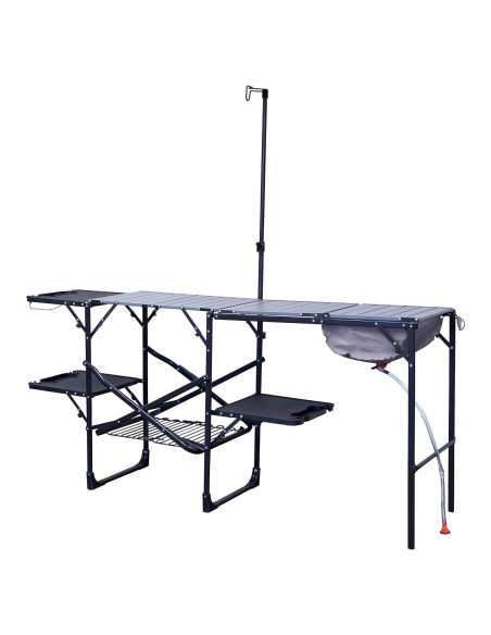 Mesa de Cocina Plegable GCI Outdoor con Fregadero 143x55cm Mesa de Cocina Plegable GCI Outdoor con Fregadero 143x55cm