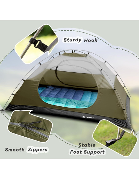 Carpa Forceatt 2 Personas Verde Militar Impermeable Carpa Forceatt 2 Personas Verde Militar Impermeable