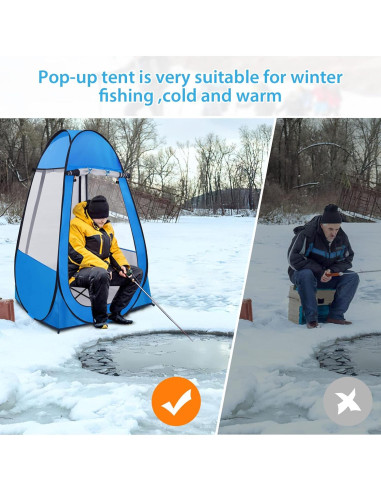 Carpa Pop Up Sanheshun Azul Pálido Impermeable 99.8x99.8x149.9 cm