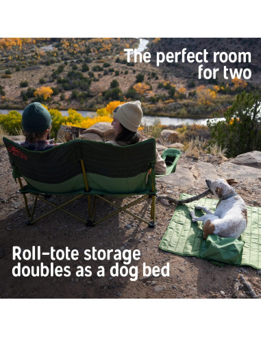 Sillón Loveseat Camping Kelty, 2 Personas, Plegable, Lago Profundo