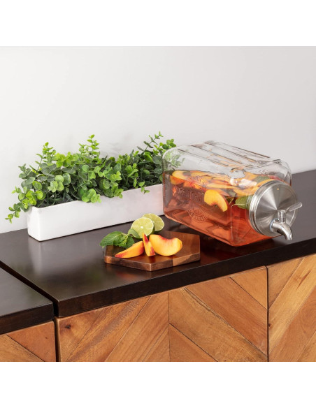 Dispensador de Bebidas Le'raze 5.68L Vidrio y Acero Inoxidable Dispensador de Bebidas Le'raze 5.68L Vidrio y Acero Inoxidable