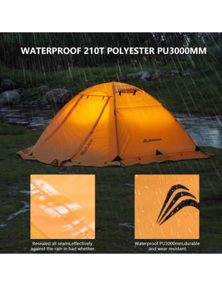 Carpa de Camping BISINNA 4 Estaciones para 2 Personas Impermeable Carpa de Camping BISINNA 4 Estaciones para 2 Personas Impermeable