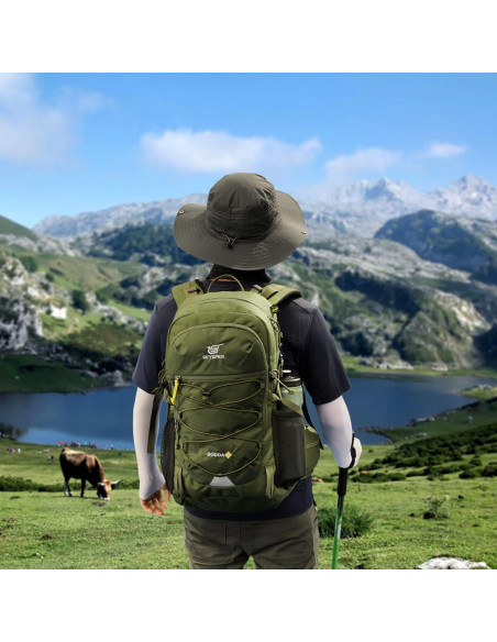 Mochila de Senderismo SKYSPER 35L Impermeable Unisex Verde Mochila de Senderismo SKYSPER 35L Impermeable Unisex Verde