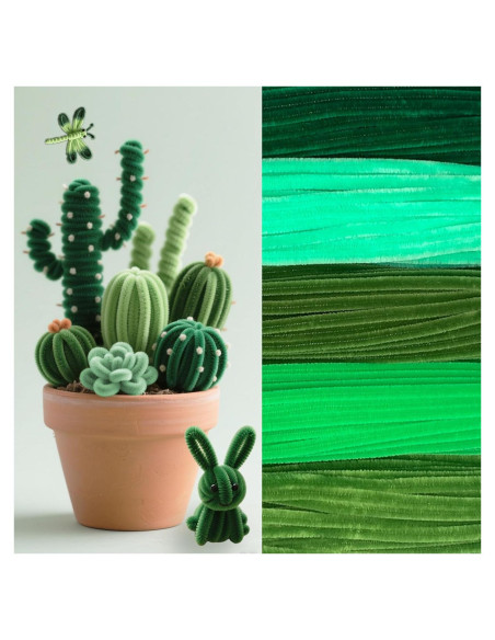 500 Limpiadores de Tubos Chenille Wiwbbitl 6mm x 30cm Verde 500 Limpiadores de Tubos Chenille Wiwbbitl 6mm x 30cm Verde