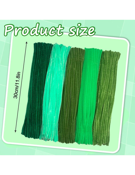 500 Limpiadores de Tubos Chenille Wiwbbitl 6mm x 30cm Verde 500 Limpiadores de Tubos Chenille Wiwbbitl 6mm x 30cm Verde