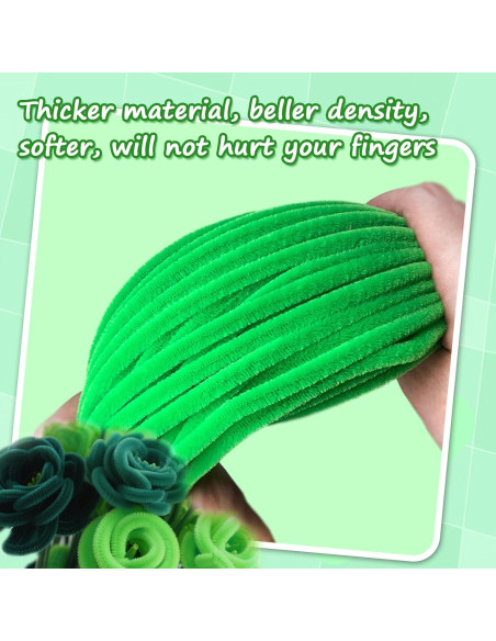 500 Limpiadores de Tubos Chenille Wiwbbitl 6mm x 30cm Verde 500 Limpiadores de Tubos Chenille Wiwbbitl 6mm x 30cm Verde