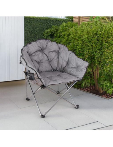 Silla de Club Plegable MacSports C932S-129 con Cojín Gris