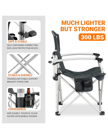 Silla de Camping Plegable KingCamp Deluxe Acolchada 136kg Silla de Camping Plegable KingCamp Deluxe Acolchada 136kg