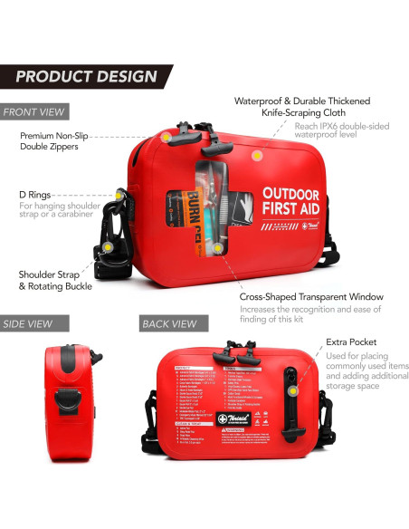 Kit de Primeros Auxilios 152 PCS THRIAID Impermeable 18.7x13 cm Kit de Primeros Auxilios 152 PCS THRIAID Impermeable 18.7x13 cm