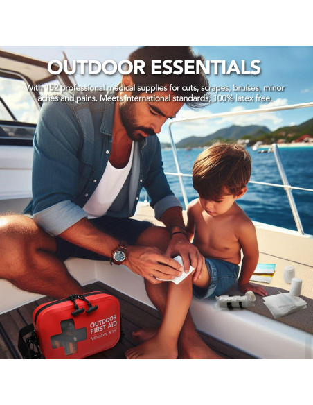 Kit de Primeros Auxilios 152 PCS THRIAID Impermeable 18.7x13 cm Kit de Primeros Auxilios 152 PCS THRIAID Impermeable 18.7x13 cm