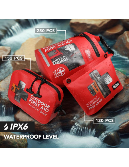 Kit de Primeros Auxilios 152 PCS THRIAID Impermeable 18.7x13 cm Kit de Primeros Auxilios 152 PCS THRIAID Impermeable 18.7x13 cm