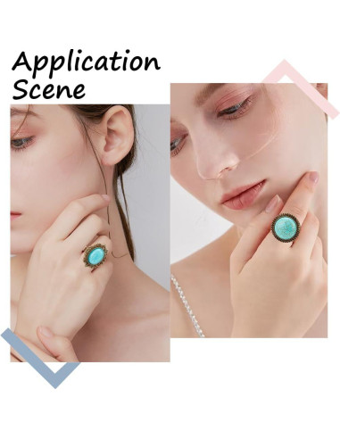 Kit de Fabricación de Anillos de Piedra Preciosa SUNNYCLUE 6 Piezas