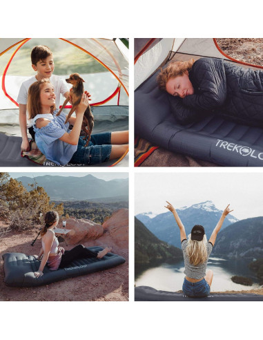 Colchón Inflable TREKOLOGY UL140 para Camping Adultos 135 kg