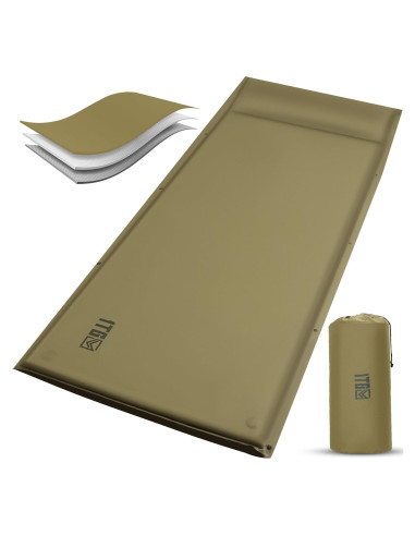 Colchoneta Autoinflable 1TG Tactical para Camping con Almohada