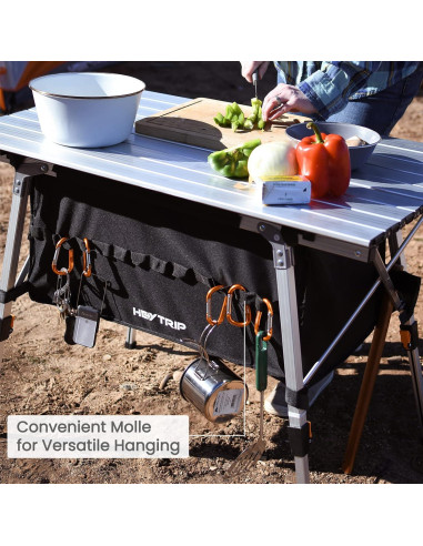 Mesa de Camping Plegable HEYTRIP Ajustable 63.5 cm Gris