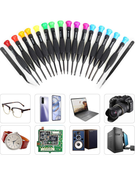 Juego de 18 Destornilladores Magnéticos FIXITOK para Gafas y Teléfonos Juego de 18 Destornilladores Magnéticos FIXITOK para Gafas y Teléfonos