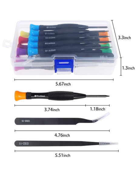 Juego de 18 Destornilladores Magnéticos FIXITOK para Gafas y Teléfonos Juego de 18 Destornilladores Magnéticos FIXITOK para Gafas y Teléfonos
