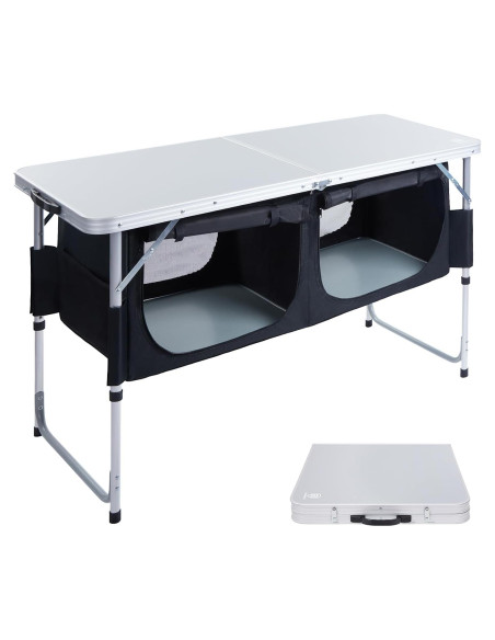 Mesa de Camping Plegable EVER ADVANCED 120x60 cm Aluminio Mesa de Camping Plegable EVER ADVANCED 120x60 cm Aluminio