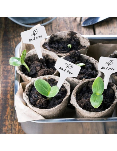 100 Etiquetas para Plantas Jcwto PVC Impermeables 6x10cm