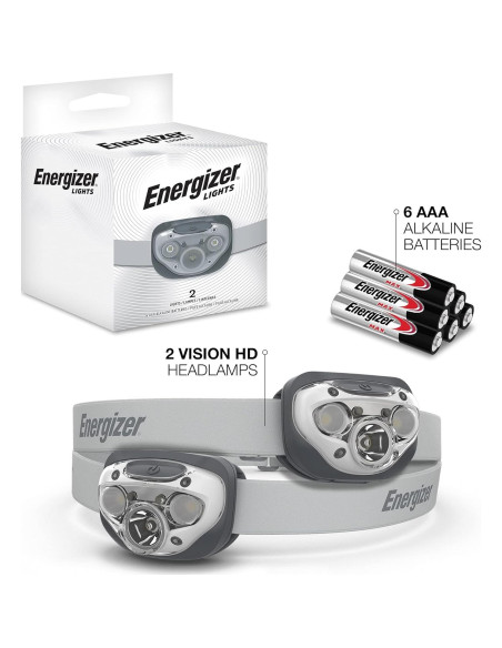 Linterna Frontal Energizer Vision HD 2-Pack 260 Lúmenes Linterna Frontal Energizer Vision HD 2-Pack 260 Lúmenes
