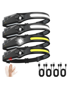 Linterna Frontal Recargable Ewenele 4 Pcs 230 5 Modos USB C