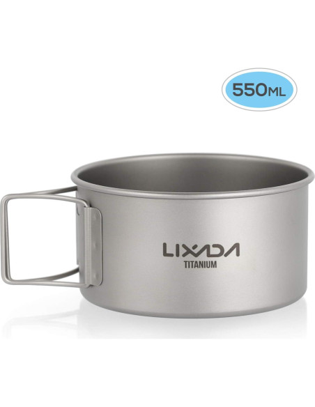 Tazón de Titanio Lixada 550ml Plegable para Camping Tazón de Titanio Lixada 550ml Plegable para Camping
