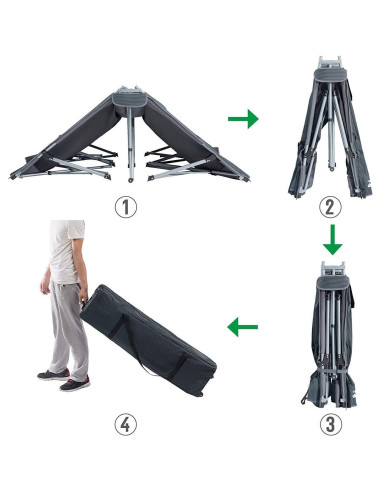 Cama de Camping KingCamp Doble Plegable 215.9x139.1cm