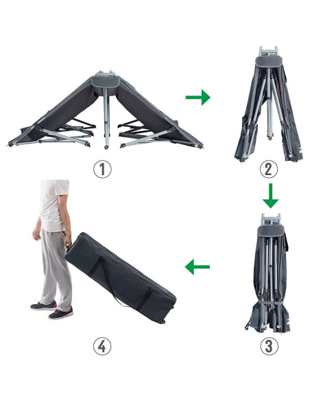 Cama de Camping KingCamp Doble Plegable 215.9x139.1cm Cama de Camping KingCamp Doble Plegable 215.9x139.1cm