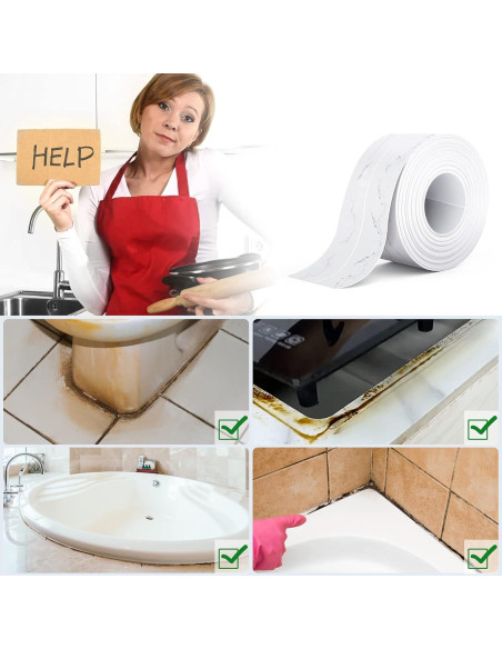 Tira de Calafateo Autoadhesiva Dstorelhp 38mm x 3.2m PVC Tira de Calafateo Autoadhesiva Dstorelhp 38mm x 3.2m PVC